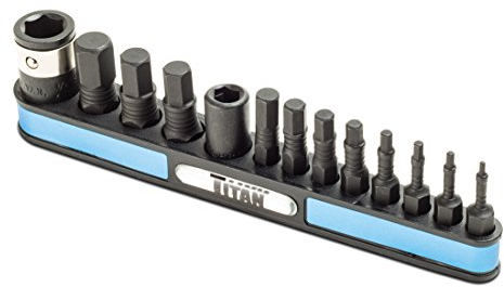 Titan Tools 16038 Sechskant-Bit-Set, metrisch, Schlagqualität, 13-teilig