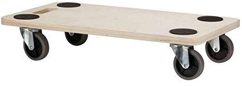 TOOLLAND - QT106 Sperrholz Transport-Roller, 150 kg Maximal Tragkraft, 56 cm Länge x 30 cm Breite 175678