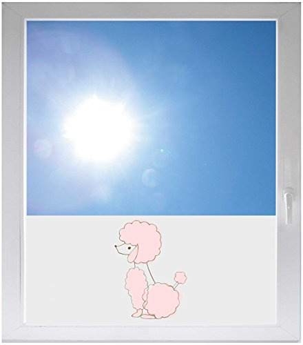 INDIGOS UG - Fensterfolie Blickdicht Hund - 1150x500mm - Sonnenschutzfolie Fenster - Sichtschutzfolie Fenster Bad, Küche, Fenster, Milchglasfolie