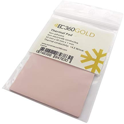 EC360® Gold 14.5W/mK Thermal Pad (50 x 50 x 1.0 mm)