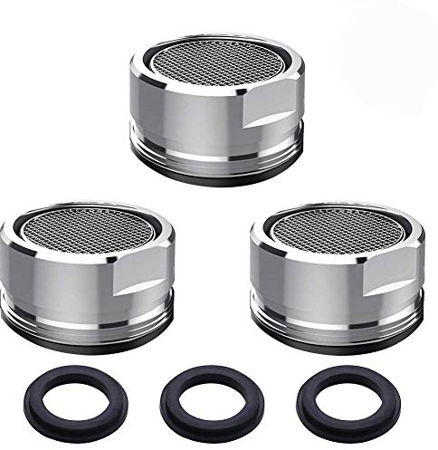 Wasserhahn Filter,BETOY 3 Stück Strahlregler Messing Strahlregler 360-Grad-Drehbarer Schwenkkopf,Wassersparender Siebstrahlregler, Geeignet für Küche/Bad,Belüfteter Brausestrahl,24mm Außengewinde