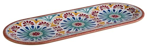 APS 84686 Arabesque - Plato (melamina, 38 x 15,5 cm, altura 2 cm), diseño de terracota