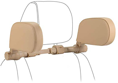 Heapany Car Headrest Pillow, Roadpal Adjustable Sleeping Headrest for Car Seat, Head Neck Support Rest Pillows for Kids Adults Travel, Fits ONLY Seats with 2 Metal Rods, PLS Check Before Purchase