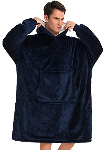 YEPLINS Tröja, tjocktröja med huva, rock, filt, huvtröja, flanell., Blå män,