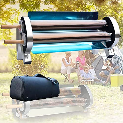 DPDZSW 2,6L Grill Solaire Portatif, Cuisinière Solaire Extérieure, Barbecue, Four Solaire en Acier Inoxydable Chauffe Boissons Et Cuit Aliments, Cuisinière sans Fumée