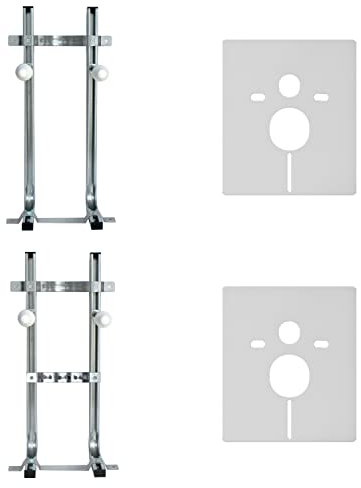Otval Coppia staffe Sanitari sospesi Universale a fissaggio rapido Made in Italy per WC e Bidet