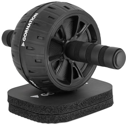 GORNATION Bauchroller Ab Wheel, Effektives Core-Training mit Kniepolstern, kompakt & robust, Ø 16 cm, stabiler Ab Roller, ideal für Bauch, Rücken & Gleichgewicht