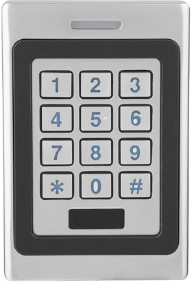 Akozon Türzugangskontrollsystem, Wasserdicht, IP67, RFID-Karten-Controller, Tastatur, Garagentor-Tastatur, IP68-Kartentastatur, Kombinationsschlösser, Sicherheitskontrolle, 24 V, Silber