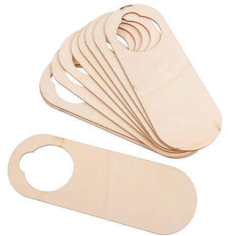 WOFASHPURET 10Piezas Placas de Madera para Colgar Puertas Accesorios de Pintura DIY Letreros Decorativos para Manualidades y Decoración del Hogar