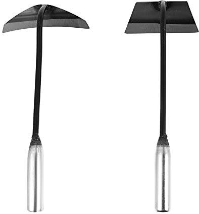 JOEBO Houe de Jardinage Japonaise, Faucille de désherbage à Main, Outils manuels de Jardinage for la Maison, Fournitures agricoles, 2 pièces (Color : Silver, Size : 30X11.5CM)