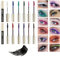 Ensemble de Mascara Couleur, 12 Couleurs Mascara Coloré, Verts Noirs et Blancs, Voluminant, Durable, Imperméable à l’eau, Végétalien, Pinceau fin, Maquillage Naturel des Yeux
