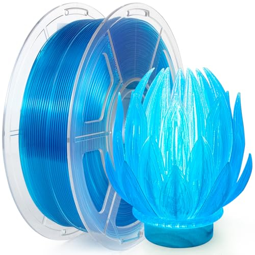 iSANMATE Transparent High Speed PLA Filament 1.75mm, Hohe Geschwindigkeit 3D Drucker Filament PLA für Schnelles Drucken Geeignet, 1KG/Spule (2.2 LBS), 30-300mm/s