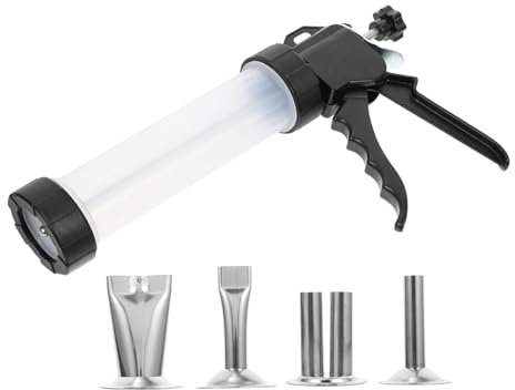 Alipis Stainless Steel Hand Sausage Stuffer Meat Filling Machine Manual Sausage Funnel for Home and Commercial Use with Filling Tubes