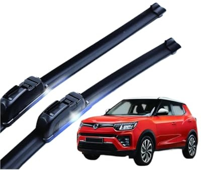 Limpiaparabrisas para SsangYong para Tivoli 2015-2019 Limpiaparabrisas De Coche Tipo U De Goma Suave Sin Marco Sin Soporte Limpiaparabrisas Coche HD 24+16 Parabrisas Coche