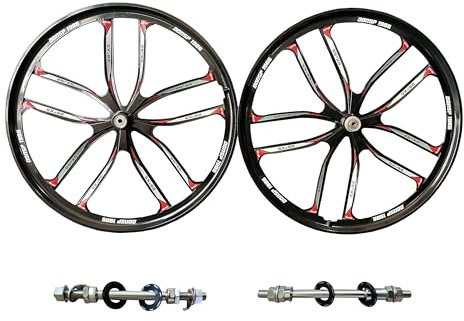 26 Zoll 10-Speichen-Mag-Wheel Set Felgen vorne & hinten 100 x 135 mm für 7/8/9s Freilauf, Magnesium Fahrrad-Räder (schwarz) Scheibenbremse für Beach Cruiser, MTB Rennrad