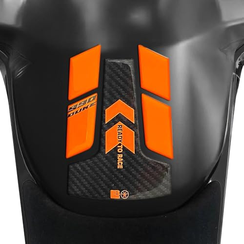 LABELBIKE 3D Aufkleber Motorrad Tankpad kompatibel mit KTM | 990 Duke 2024-2025, Harzschutz, Kratzfest, Dekoration, Orange
