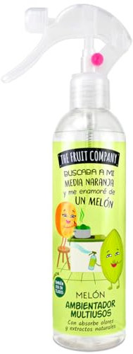 The Fruit Company Spray Ambientador MELÓN Aroma Multiusos 250ml Absorbe Olores y Extractos Naturales
