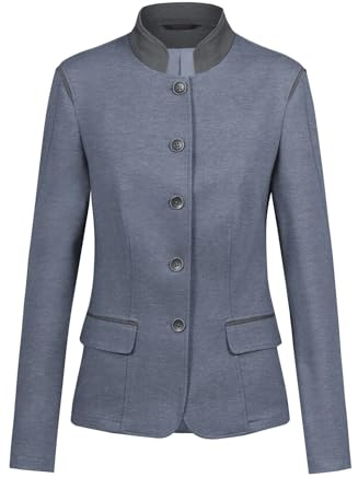 GREIFF Corporate Landhaus Damen Jersey-Blazer Regular-Fit Blau/Grau 34