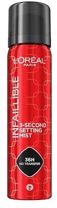 L'Oréal Paris Infaillible 3 secondes Setting Mist - Spray de réglage - Transfert résistant en 3 secondes - Pour un maquillage qui dure jusqu'à 36 heures - 75 ml