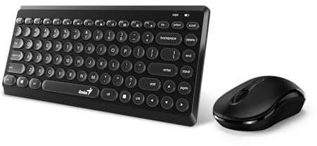 Genius LuxeMate Q8000 - Elegante combo de teclado y mouse inalámbricos