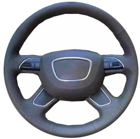 Individuelle DIY-Lenkradbezüge für Autos, Für Audi A6 2005–2018, individuell anpassbares DIY-Handnähen, handgenähtes Leder