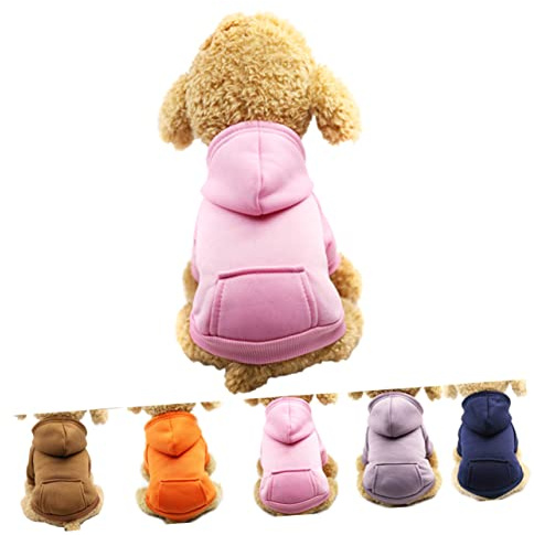 Milisten Warmer Haustierpullover mit Taschen Weiche Hundeweste für Kleine Hunde Atmungsaktive Herbst Winter Hundebekleidung Leicht Anzuziehen für Alltag und S
