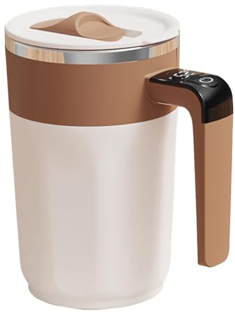 Självrörande mugg – uppladdningsbara dryckesartiklar | magnetisk omrörningsmugg, kaffekopp inbyggd LCD, för dryck honung kvinnor män bar födelsedag jul kontor