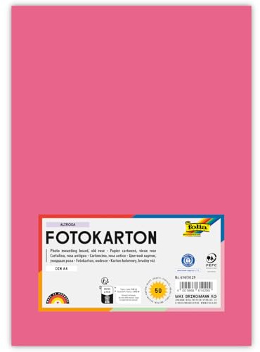 Fotokarton, 50 Bogen, 300 g/qm, DIN A4 (Altrosa)