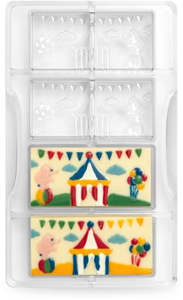 Decora 0050135 PRALINENFORM TÄFELCHEN MIT ZIRKUSMOTIV