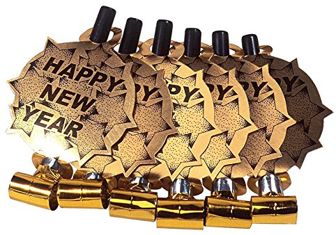 PARTY DISCOUNT Luftrüssel Happy New Year, Gold