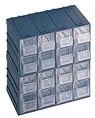 Terry 4037012 Cassettiere, Vision, 16 Casse, Verde