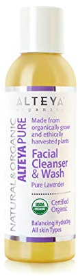 Alteya Organic detergente viso 150 ml – lavanda pura – sapone USDA 100% certificato organico biodegradabile – puro naturalе detergente viso liquido basato su olio essenziale di lavanda