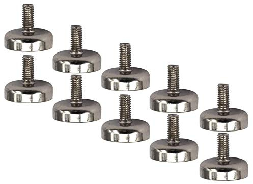 Neodym Magnet mit Gewinde - M4 Außengewinde - Magnet Schraubbar - 16mm - 5,5KG Stark - Flachgreifer Topfmagnet Neodymium - Gewinde zum Festschrauben - Extra Stark Gewinde [10 Stück]