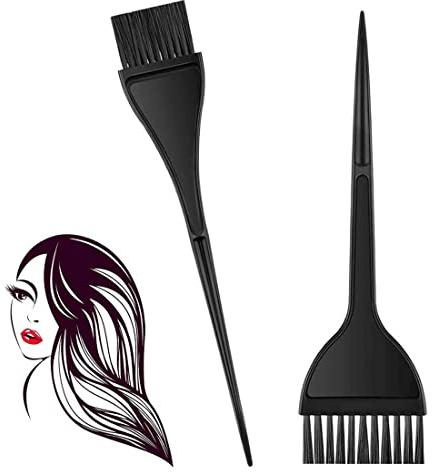 Färbepinsel Set, 2 Stücke Haarfärbe Bürste Haarfärbepinsel Haare Faerben Haarfärbemittel Werkzeug Satz, Haare Färbeset Färbezubehör für DIY Haarfärbe Salon Haar Bleichen Tönung - Schwarz