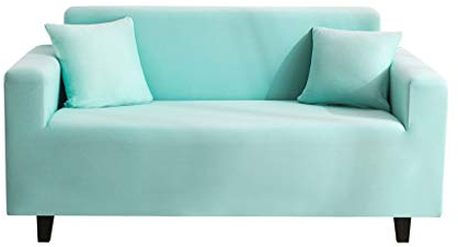 Himlaya Elastischer Sofabezug Stretch Couchbezug Sesselbezug Elastischer Antirutsch Stretchhusse 1/2/3/4 Sitz Weich Stoff Sofabezug Möbelschutz Verzieren (Himmelblau,3 Sitze: 190-230 cm)