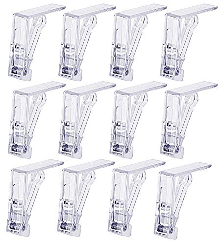 HAKOTOM 12Pcs Transparent Tischtuchklammern Kunststoff Tischdeckenklammer Klar Tischklammern Plastik Tischdeckenhalter Garten Tischtuchhalter Restaurant Tischdecke Clips für Tisch Party Picknick
