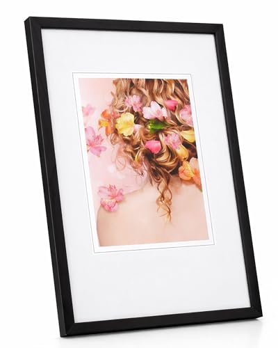 Holz Bilderrahmen Plexi Foto Rahmen Collage Wanddeko Poster S111: Farbe: Schwarz | Format: 40x60