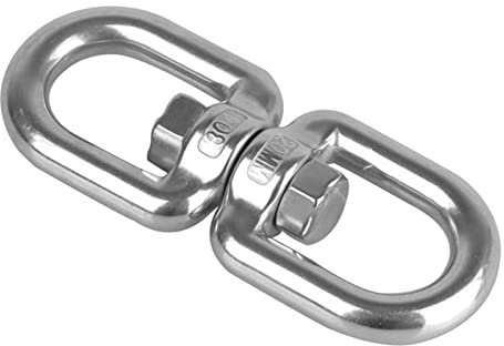Dubbulon Wirbelhaken Heavy Duty, 8-stelliger Swing Swivel Hanger, Zertifizierter sicherer Drehhaken, 360 ° drehbares Gerät, Silent -Zubehör für Baumschaukeln, Lufttanz