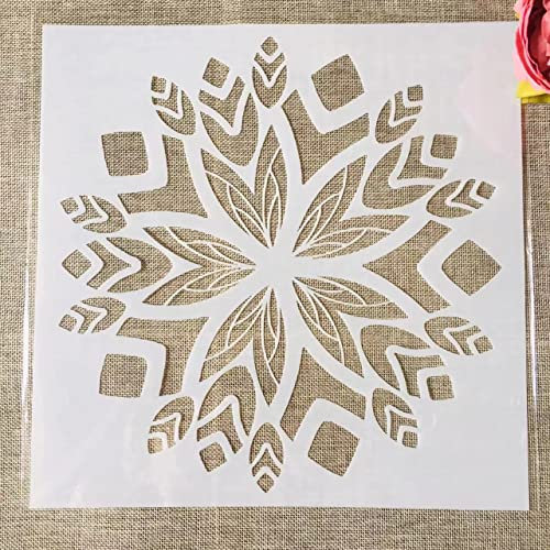 30 x 30 cm große Geometrie-Schablonen zum Malen auf Holz, Leinwand, Papier, Boden, lasergeschnittene Malschablone für Heimdekoration, Bastelprojekte