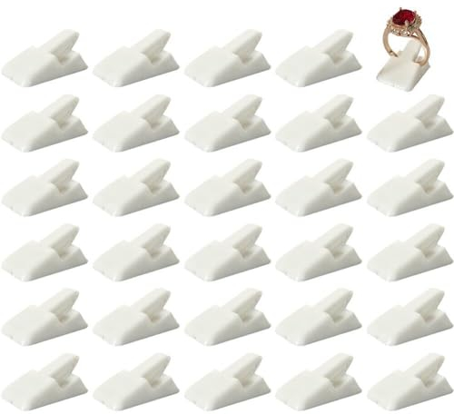 Lpitoy 20 Stück Ringhalter Ring Schmuck Display Halter Ehering Display Clip Stützhalter Einzelfingerringe Schaufensterständer