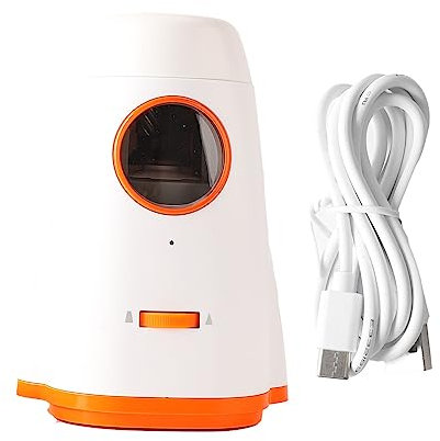 Elektrischer Bleistiftspitzer, USB, Kurz, Schnelles Anspitzen für Vollautomatischen Bleistiftspitzer, 1200 MAh, Eingebauter Akku, Inklusive Bleistiftspitzer (WHITE)