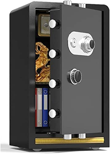 ISCBAFYX Tresor, feuerfest, wasserdicht, Tresor, Tresor, großer Tresor, mechanisches Passwort, Heim- und Geschäftsbüro, 60/70/80 cm hoher Tresor (Gold 70 x 37 x 43 cm) (schwarz 70 x 37 x 43 cm)