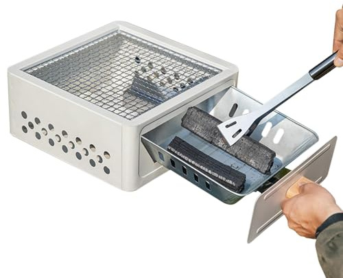 tragbarer Grill - Grill Portable, Charcoal Grille Desk | Campinggrill, Tischgrill mit erweiterbarem Holzkohlebecken, Weihrauchgrill