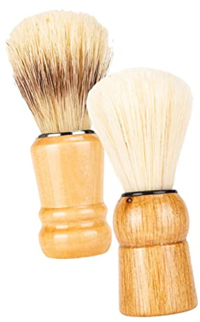 ERINGOGO Rasierpinsel Griff mit Nylonborsten 2 Stück für Herren Bartpflege und Styling für Reisen und Heimgebrauch