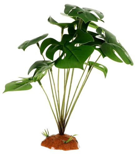 GALPADA Pianta Artificiale Per Terrario Piante Finte Rampicanti, Decorazione Realistica Per Habitat Rettili, Rifugio Naturale Per Gechi e Tartarughe