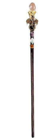 Generisch Hexenstab Kristall,30cm Amethyst Kristall Feiner handgefertigter Zauberstabs Unikat,Handgefertigtes Requisitenzubehör,Cosplay Zauberstabs,für Halloween Weihnachten Geburtstag Party Cosplay