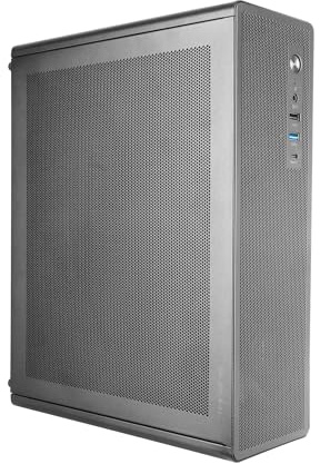 Tacens AEROSLIM500, Boîtier PC MicroATX, Panneaux Mesh Anti-poussière, Alimentation TFX 500W, Ventilateur Frontal FDB 90mm, Mini-Tour Slim Compatible MicroATX et Mini-ITX, USB-C et USB 3.0, Noir