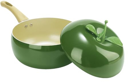 Cacerola,Olla Para Cocción Lenta De Verduras Y Frutas | Cacerola para Escalfar con Tapa,Para Inducción Estufas Placas De Cocción Freír Cocinar Guisar Leche Sopa Y Hervir A Fuego Lento