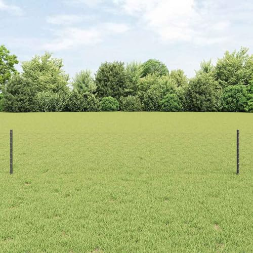 Gecheer Outdoor Steel Fence Panel Set - Rust and Weather Resistant - Grey - Suitable for Gardens and Patios - 1000x2.7x40cm Model3336808