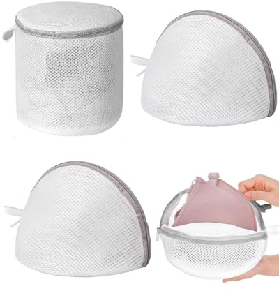 HUVZOR 3 pezzi Sacchetto Lava-Reggiseno - Sacchetto Protettivo in Rete per il Bucato per i Capi Delicati - Copertura Speciale per la Linguetta - Realizzato in Rete Robusta
